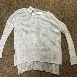 Elegant White Knit Swim Coverup